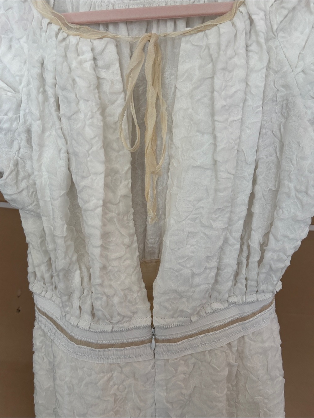 Nina Ricci Ivory Textured Mini Dress - Picture 5 of 6